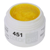 # 451 Gel de couleur de paillettes premium 5 ml jaune brillant avec paillettes irisée