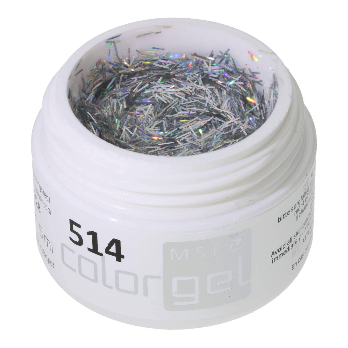 # 514 Gel de couleur brillant premium 5 ml de paillettes transparentes