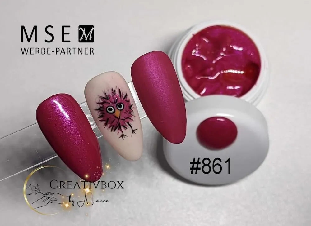 # 861 Gel de couleur de l'effet premium 5 ml de la lumière rose miroitement