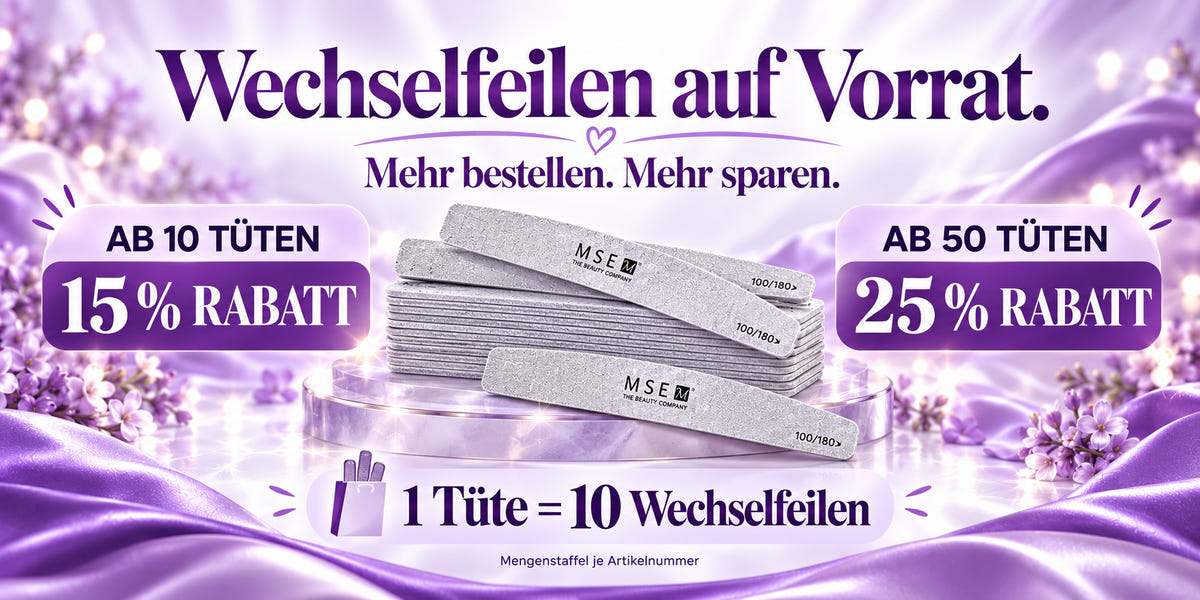 Wechselfeilen auf Vorrat 15% ab 10 Tueten und 25% ab 50 Tueten