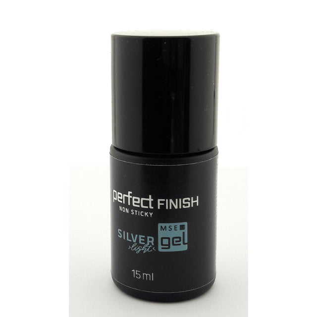 MSE Perfect FINISH Hochglanz Gel Silber LIGHT Glitter 15ml Non Sticky - MSE - The Beauty Company