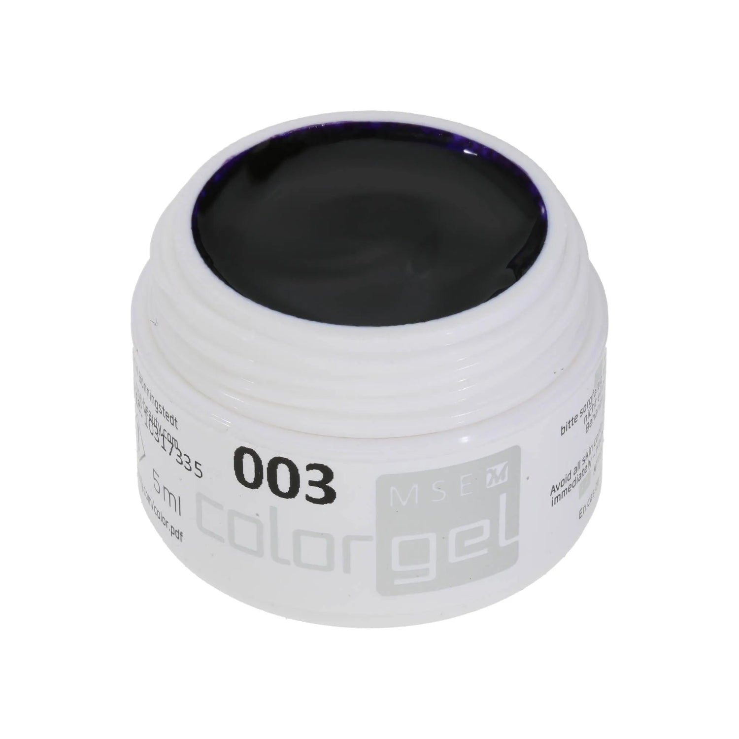 #003 Premium-PURE Color Gel 5ml Tiefes Schwarzlila - MSE - The Beauty Company