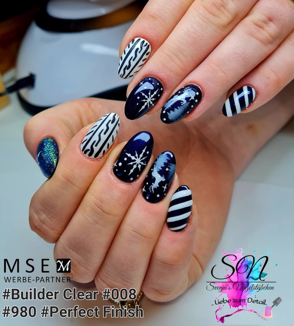 #008 Premium-EFFEKT Color Gel 5ml Schwarzblau mit dezentem Perlglanz - MSE - The Beauty Company