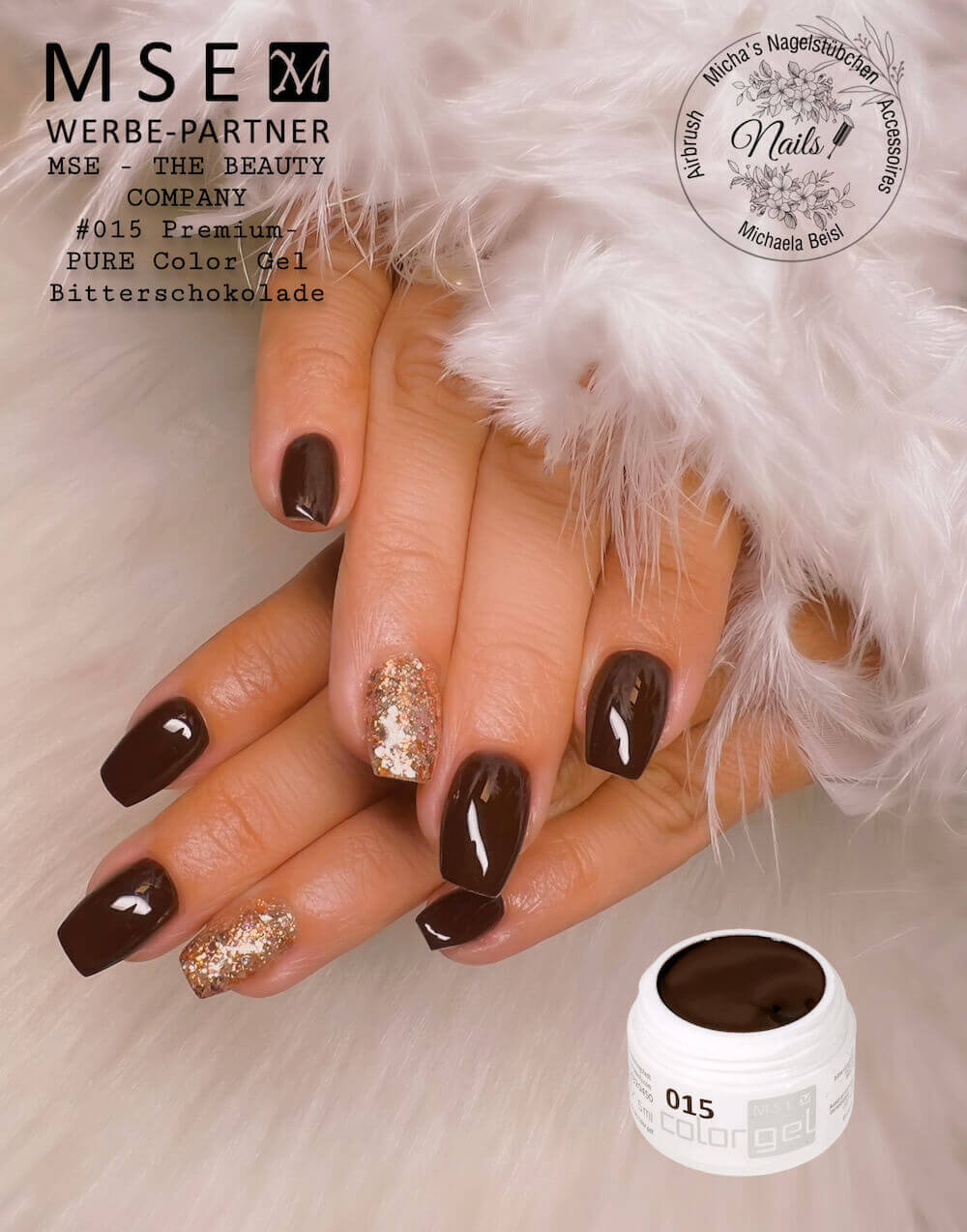 #015 Premium-PURE Color Gel 5ml Bitterschokolade - MSE - The Beauty Company