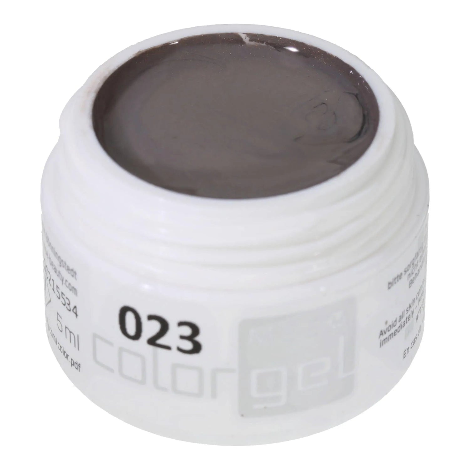 #023 Premium-EFFEKT Color Gel 5ml Elegantes Graubraun mit dezentem Perlglanz - MSE - The Beauty Company