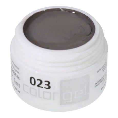#023 Premium-EFFEKT Color Gel 5ml Elegantes Graubraun mit dezentem Perlglanz - MSE - The Beauty Company