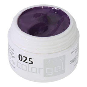 #025 Premium-PURE Color Gel 5ml Leicht grünlich dunkler Fliederton - MSE - The Beauty Company