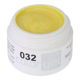 #032 Premium-EFFEKT Color Gel 5ml Gelb mit silbernem Perleffekt - MSE - The Beauty Company