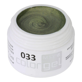 #033 Premium-EFFEKT Color Gel 5ml Goldmetallic mit grünem Unterton - MSE - The Beauty Company