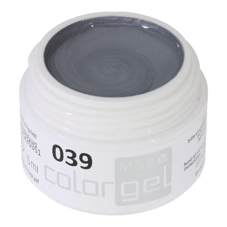 #039 Premium-EFFEKT Color Gel 5ml Helles Steingrau mit dezentem Perlglanz - MSE - The Beauty Company
