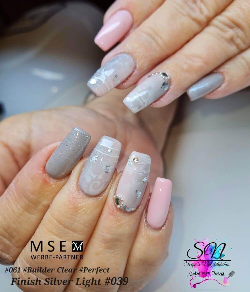 #039 Premium-EFFEKT Color Gel 5ml Helles Steingrau mit dezentem Perlglanz - MSE - The Beauty Company