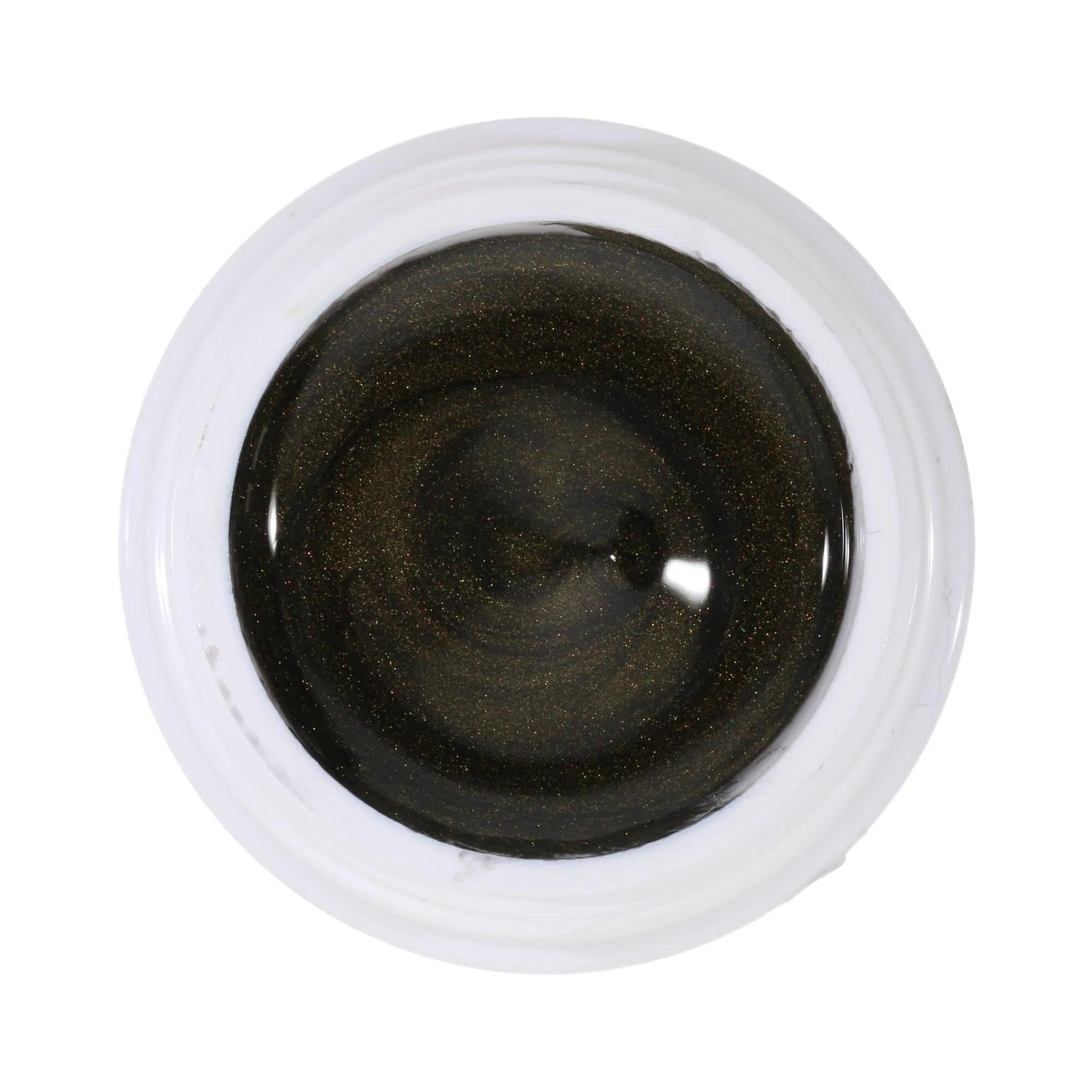 #043 Premium-EFFEKT Color Gel 5ml Dunkles Olivgrün mit goldenem Perleffekt - MSE - The Beauty Company