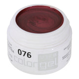 #076 Premium-EFFEKT Color Gel 5ml Bordeauxrot mit Perlglanz - MSE - The Beauty Company