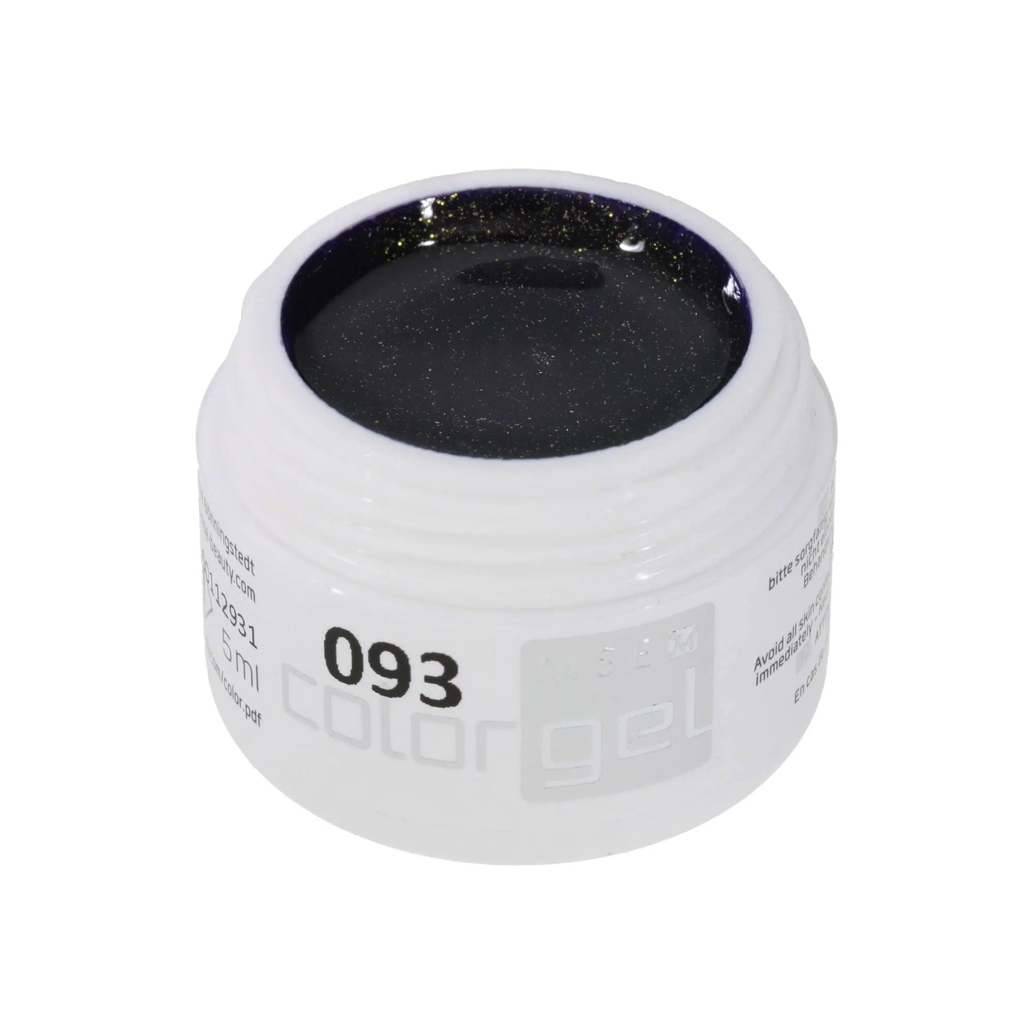 #093 Premium-EFFEKT Color Gel 5ml Blauviolett mit kräftig hervortretenden Goldpartikeln, leicht tarnsparent - MSE - The Beauty Company