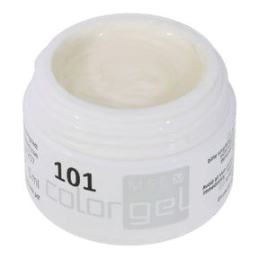 #101 Premium-EFFEKT Color Gel 5ml Elegantes Perlweiss, rosa/grün changierend - MSE - The Beauty Company