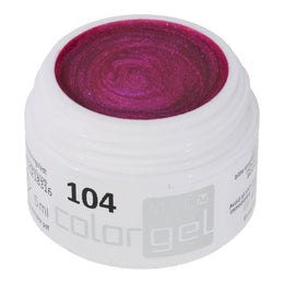#104 Premium-EFFEKT Color Gel 5ml Kombination aus Pink und Rotviolett mit Perlglanzeffekt