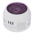 #112 Premium-GLITTER Color Gel 5ml Kräftiger Fliederton mit silbernem Glitter - MSE - The Beauty Company