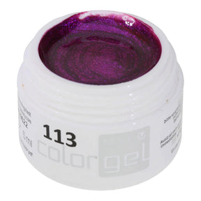 #113 Premium-EFFEKT Color Gel 5ml Kräftiges Violett mit Perlglanzefekt - MSE - The Beauty Company