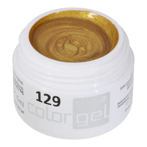 #129 Premium-EFFEKT Color Gel 5ml Metallic Gold - MSE - The Beauty Company
