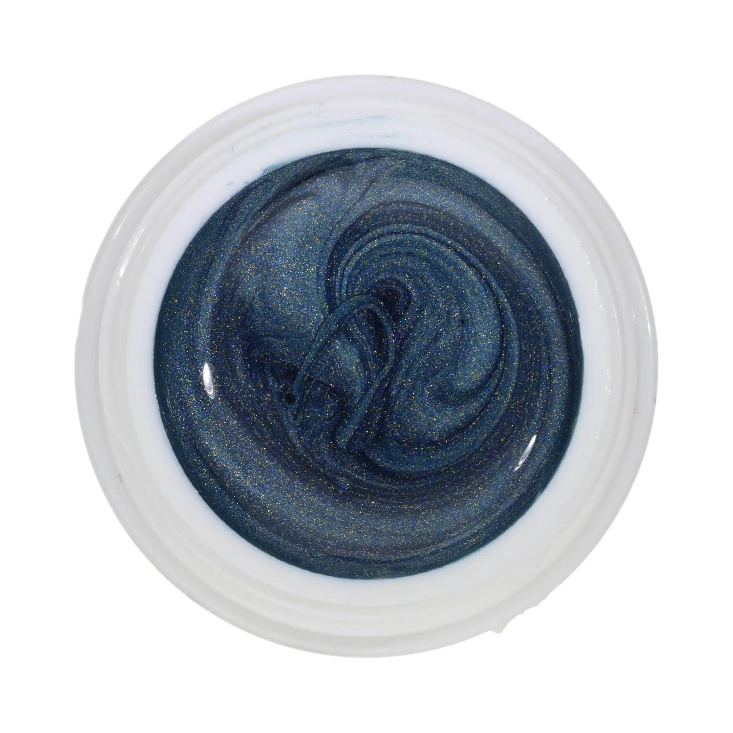 #132 Premium-EFFEKT Color Gel 5ml Grau abgetöntes Blaugrün mit silber/gold Perlglanz - MSE - The Beauty Company