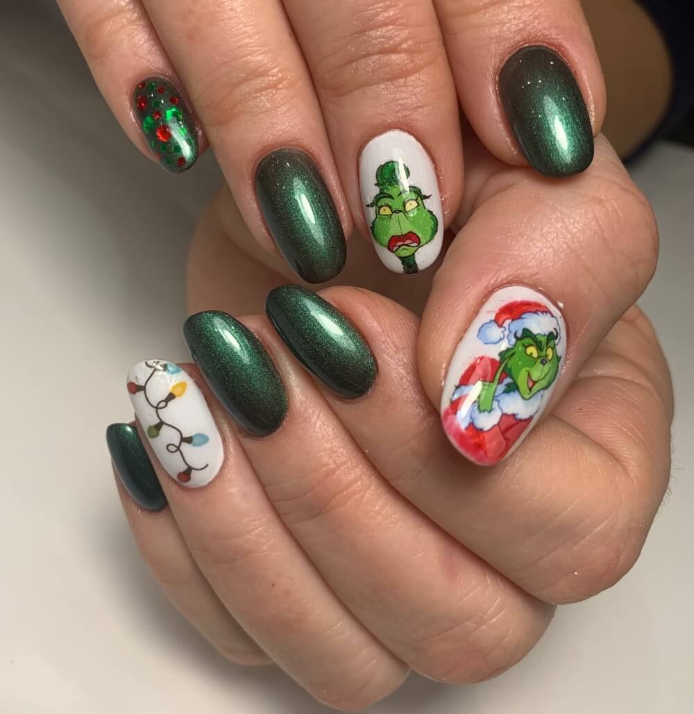 #133 Premium-EFFEKT Color Gel 5ml Dunkelgrün mit grünem Perlglanz - MSE - The Beauty Company