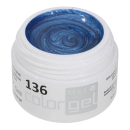#136 Premium-EFFEKT Color Gel 5ml Hellblau mit Perlglanz