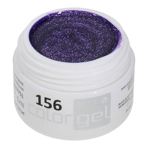 #156 Premium-GLITTER Color Gel 5ml Violett und Silberglitter - MSE - The Beauty Company