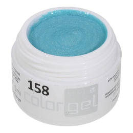 #158 Premium-EFFEKT Color Gel 5ml Blasses Blaugrün mit Silbereffekt