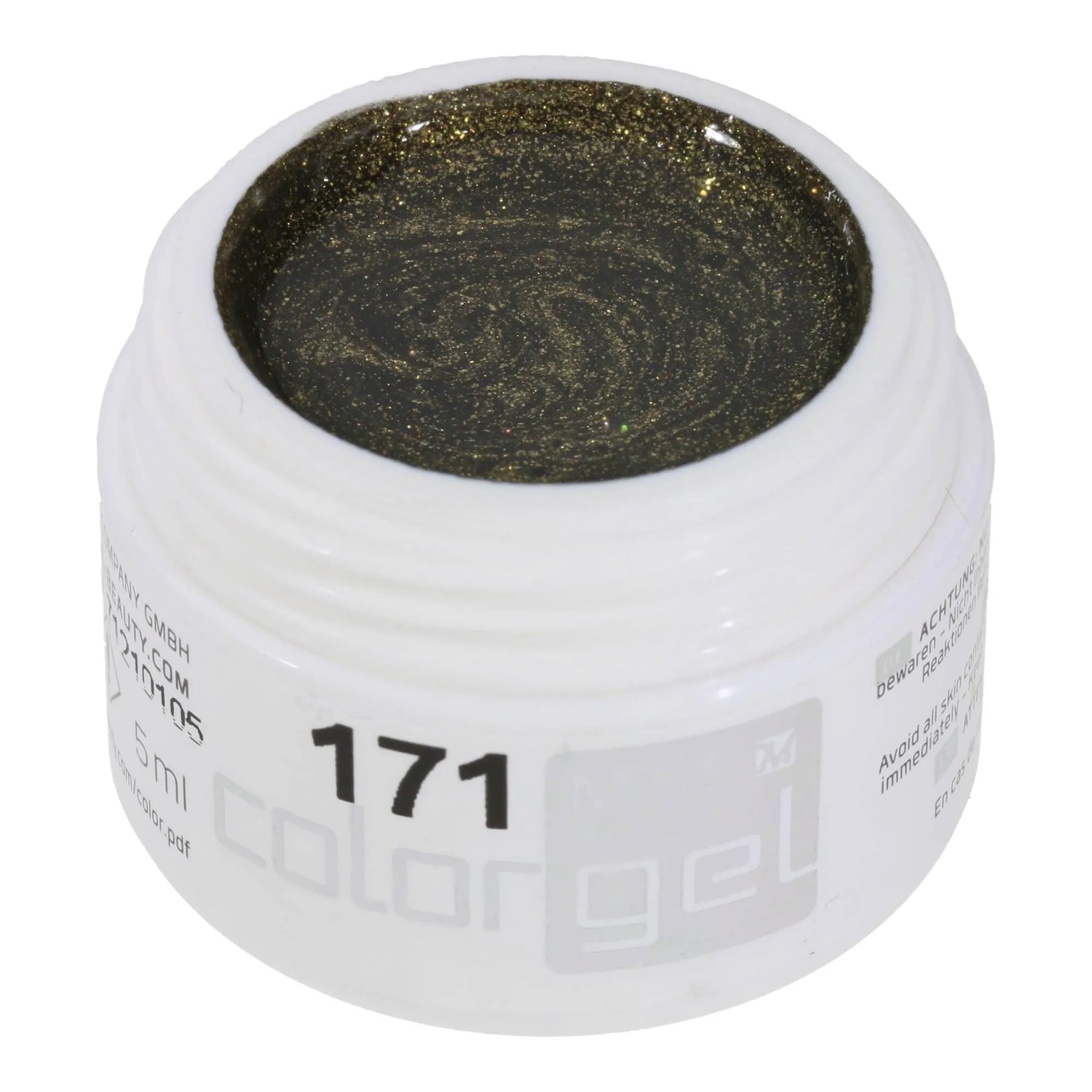 #171 Premium-EFFEKT Color Gel 5ml Grüngold mit ausgeprägtem Perlglanz - MSE - The Beauty Company