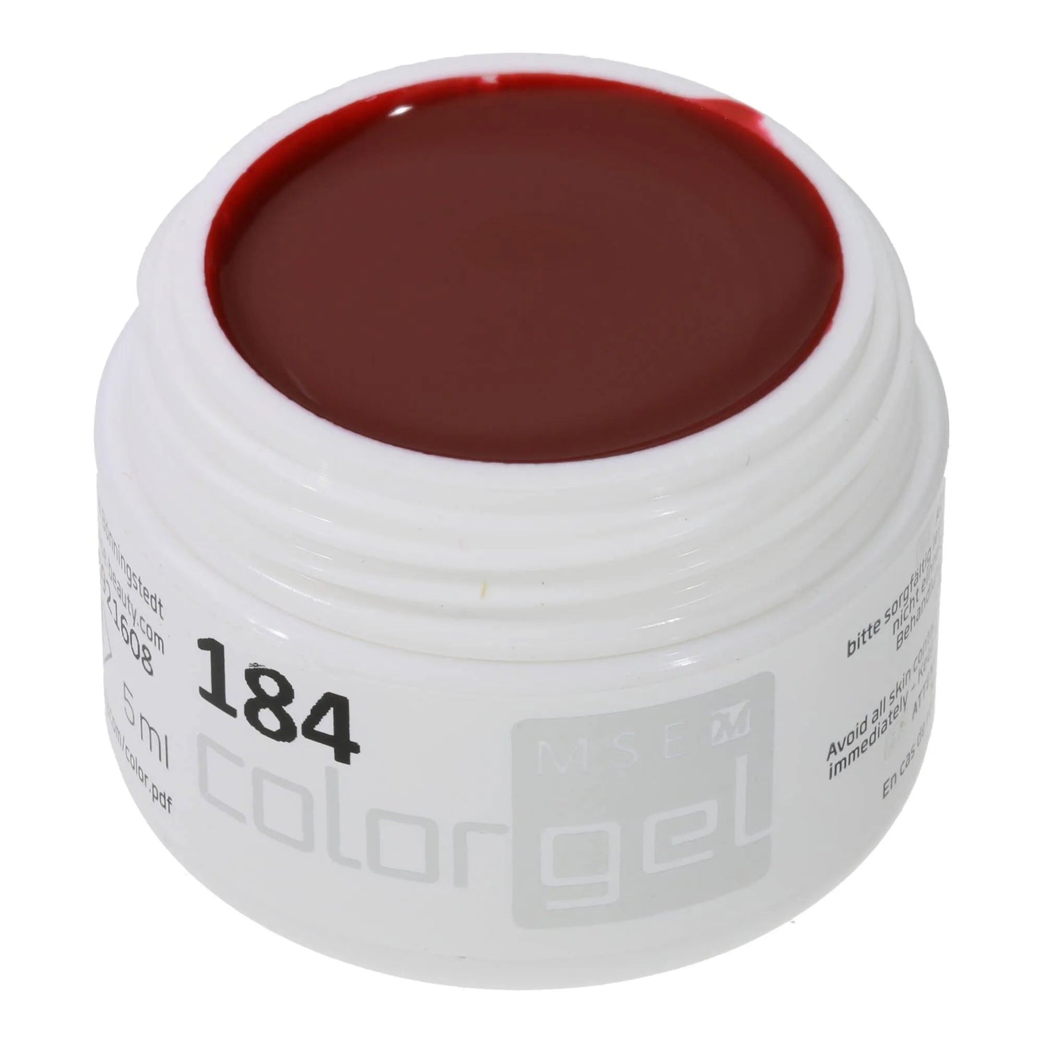 #184 Premium-PURE Color Gel 5ml Mittleres Braunrot - MSE - The Beauty Company