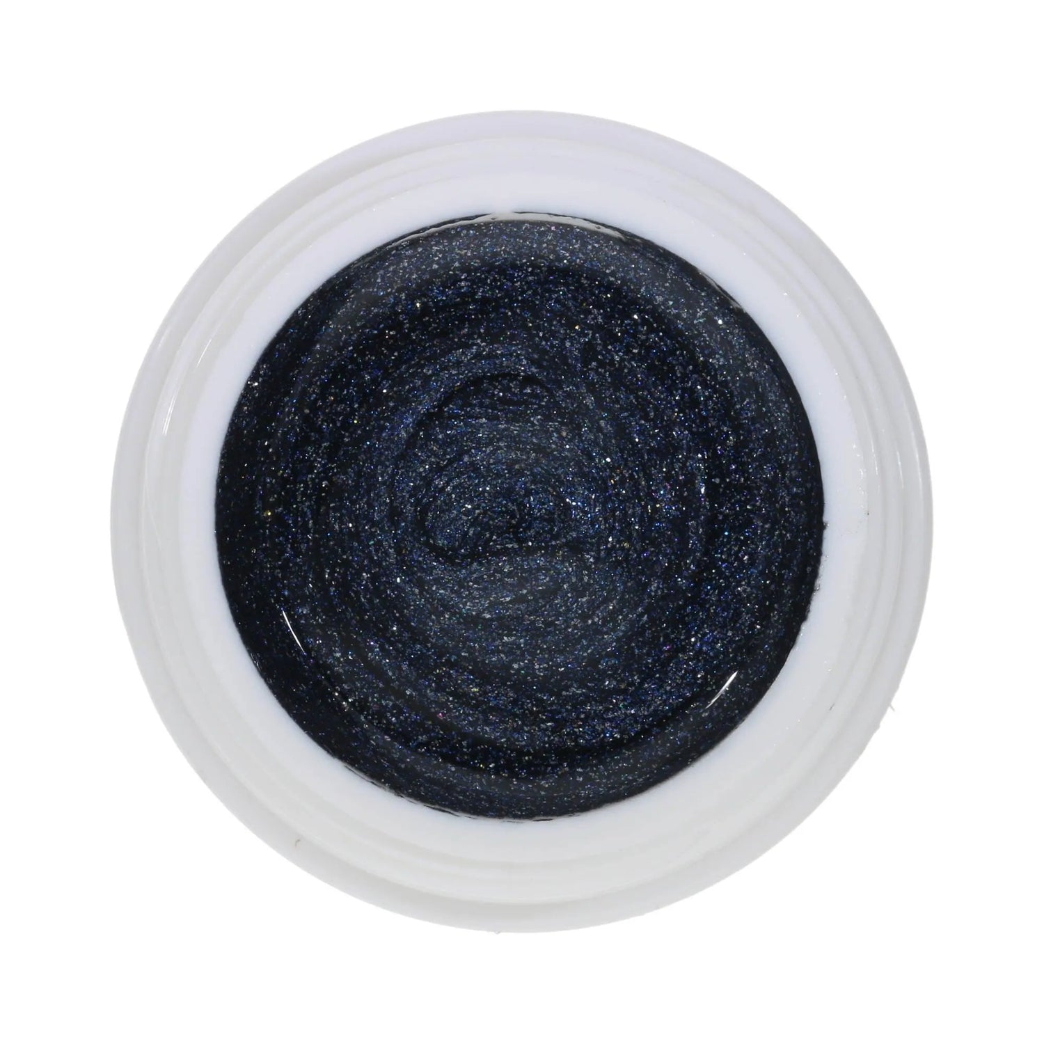 #195 Premium-EFFEKT Color Gel 5ml Jeansblau mit aufgeprägten, silbernen Partikeln - MSE - The Beauty Company