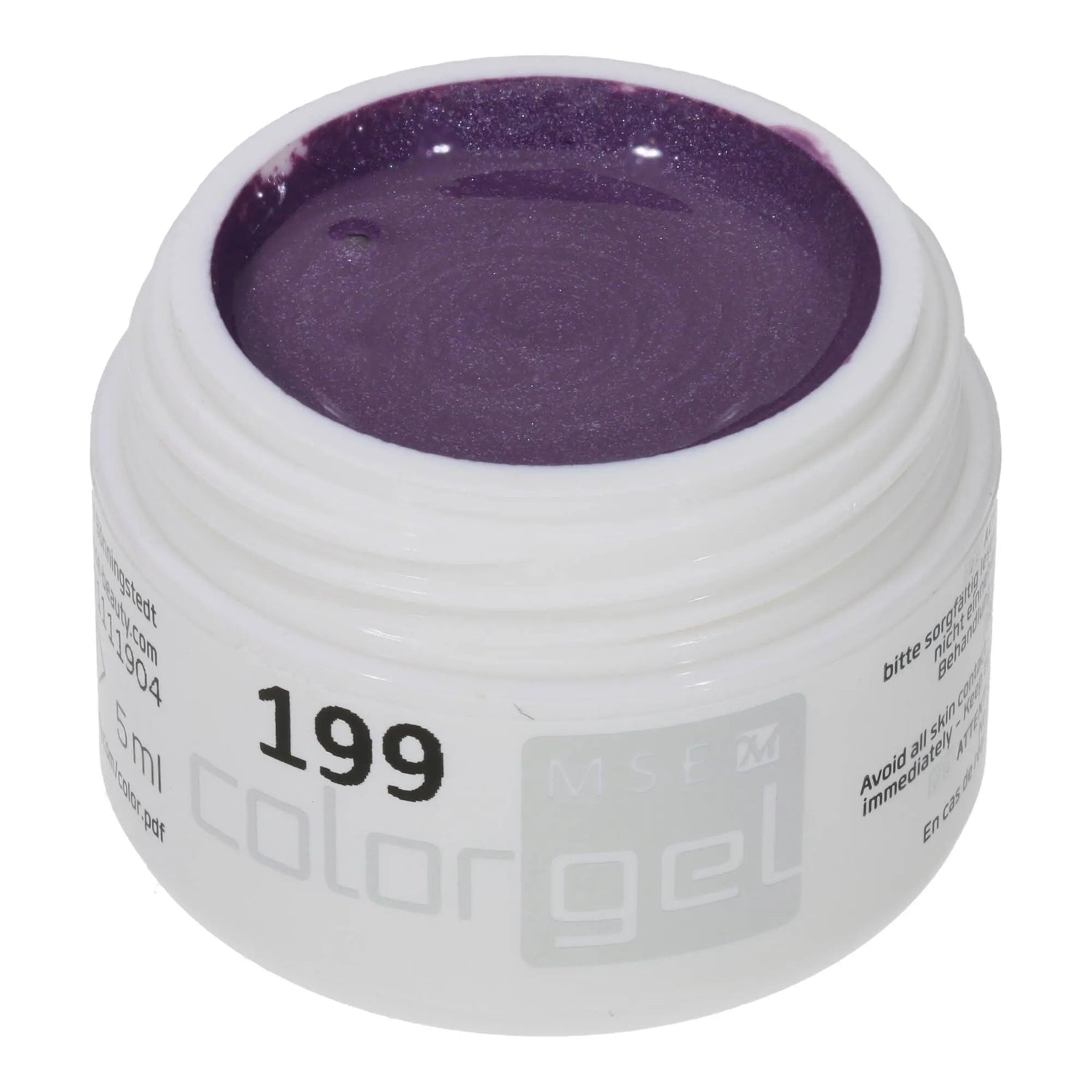#199 Premium-EFFEKT Color Gel 5ml Flieder mit leichtem Silbereffekt - MSE - The Beauty Company