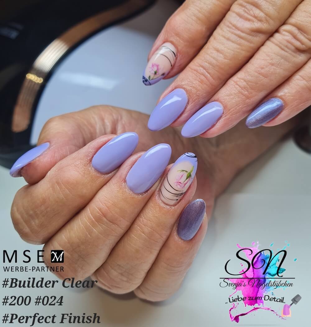 #200 Premium-EFFEKT Color Gel 5ml Flieder blau mit Perlglanz - MSE - The Beauty Company