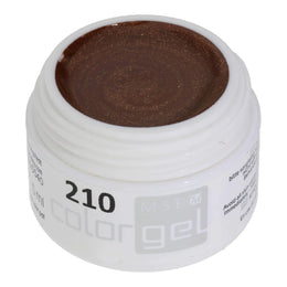 #210 Premium-EFFEKT Color Gel 5ml Goldbraun mit kräftigen Goldpartikeln