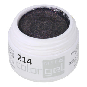 #214 Premium-EFFEKT Color Gel 5ml Dunkles Blaugrau mit ausgeprägtem Multicoloreffekt - MSE - The Beauty Company