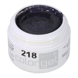 #218 Premium-GLITTER Color Gel 5ml Dunkles Violett mit ausdruckstarken Holografieeffekten