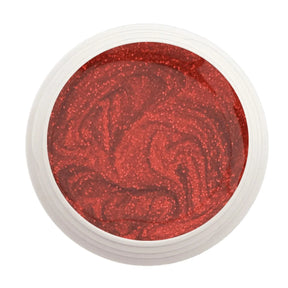 #226 Premium-GLITTER Color Gel 5ml Satt schimmendes Rot verstärkt durch einen farbintensiven Glitter - MSE - The Beauty Company