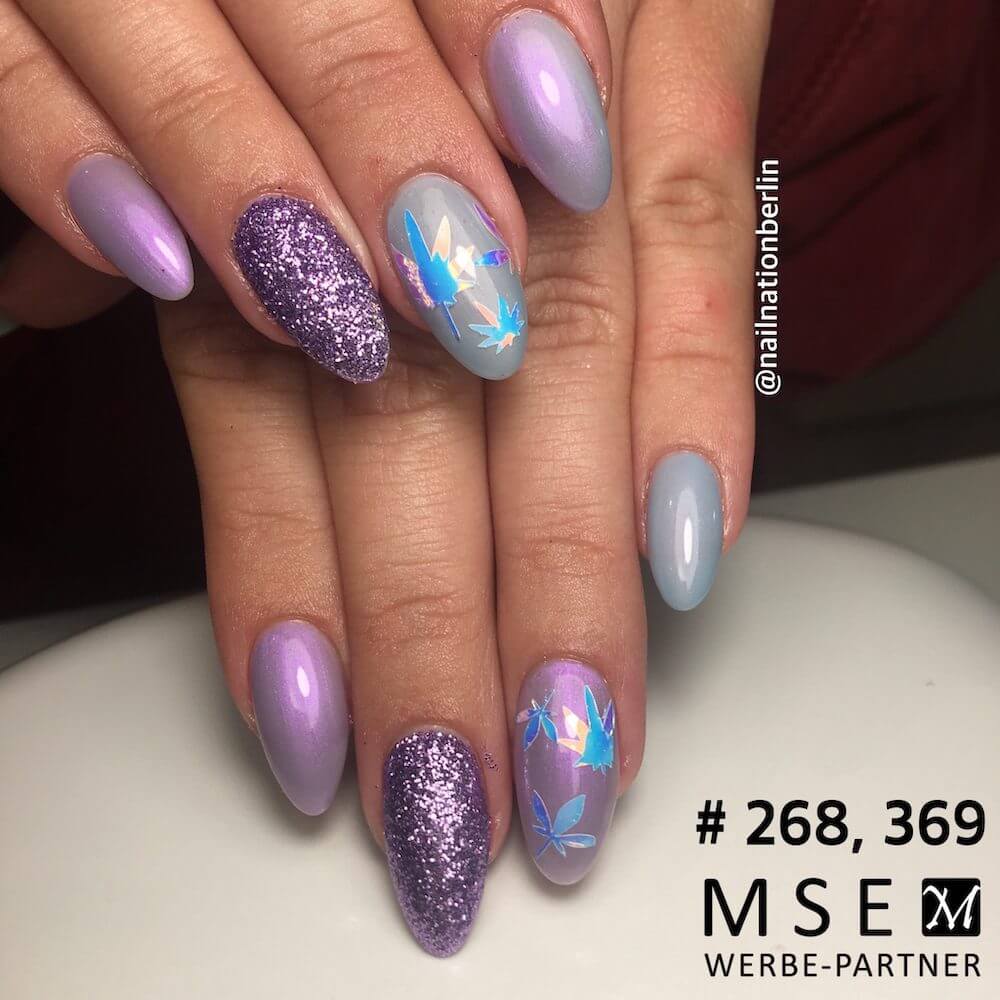 #268 Premium-EFFEKT Color Gel 5ml Heller Fliederton mit Perlglanzeffekt - MSE - The Beauty Company