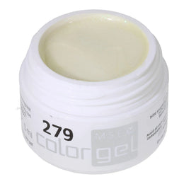 #279 Premium-GLITTER Color Gel 5ml Schimmerndes Perlweiss mit feinem Regenbogenglittern