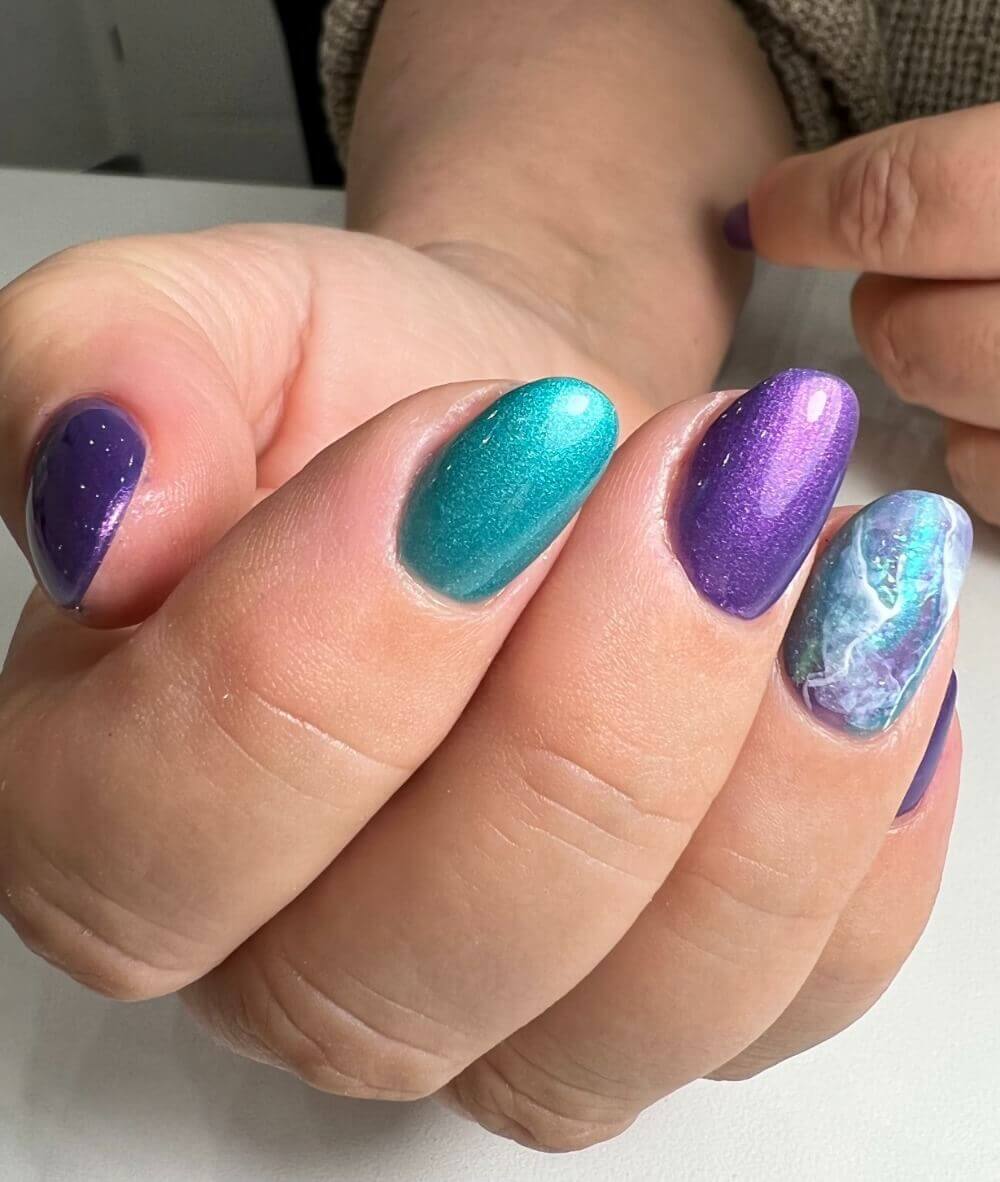 #280 Premium-EFFEKT Color Gel 5ml Mittleres Blaugrün mit dezentem Perlglanz - MSE - The Beauty Company