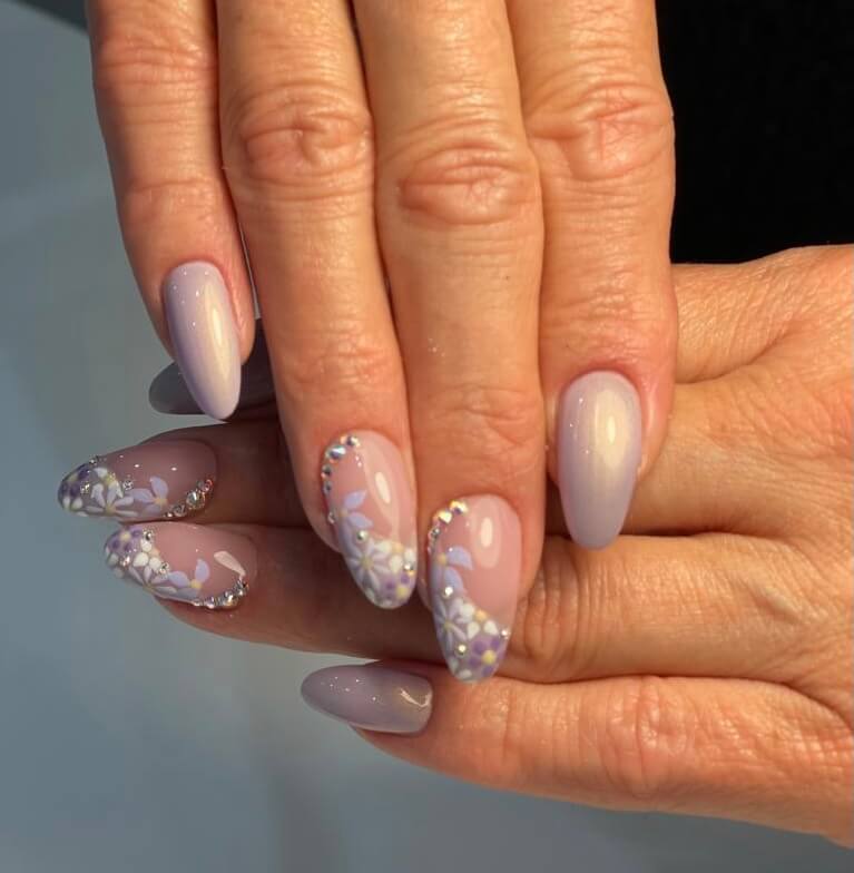 #305 Premium-EFFEKT Color Gel 5ml Bläulicher Fliederton mit Blau-Silbereffekt - MSE - The Beauty Company