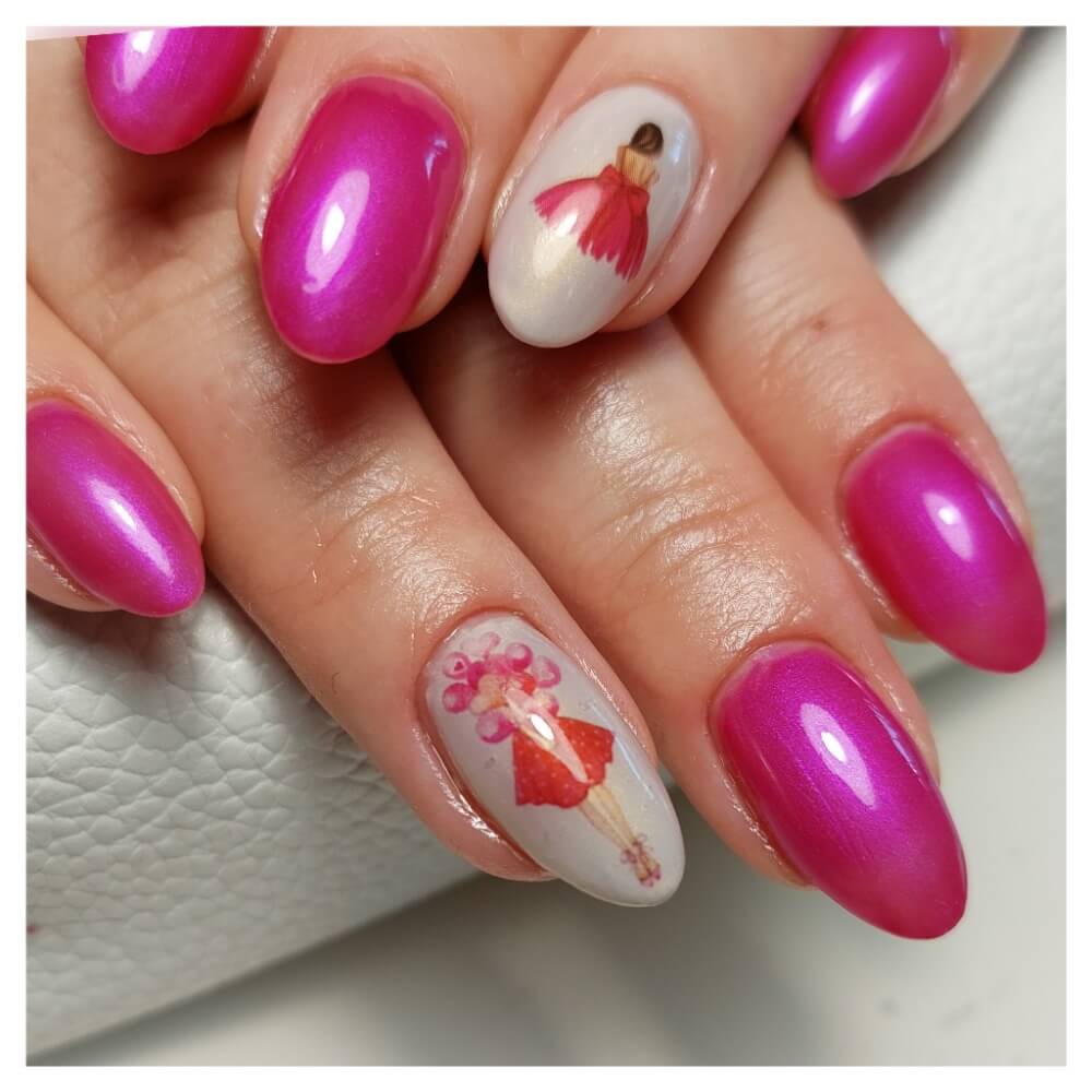 #312 Premium-EFFEKT Color Gel 5ml Intensives Fuchsiapink mit Perlglanz - MSE - The Beauty Company