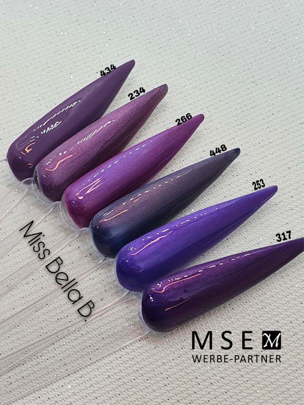 #317 Premium-EFFEKT Color Gel 5ml Leuchtendes Violett mit pinkfarbenem Schimmer - MSE - The Beauty Company