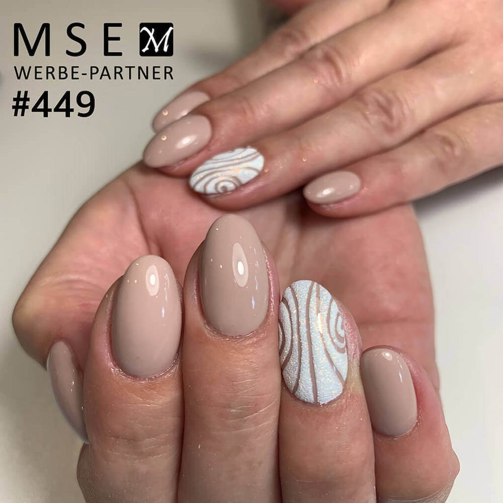 #449 Premium-EFFEKT Color Gel 5ml Beige mit blausilbernem Perlglanz - MSE - The Beauty Company
