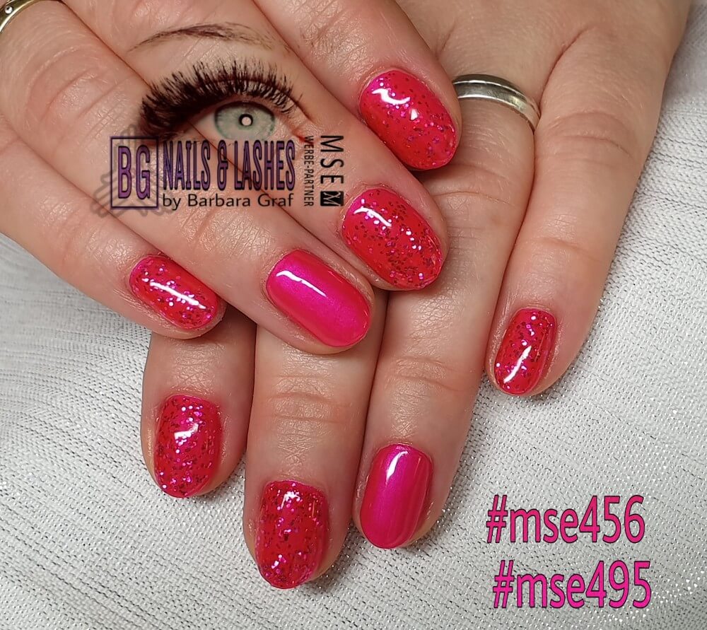 #495 Premium-EFFEKT Color Gel 5ml Neon-Pink mit dezentem Schimmer - MSE - The Beauty Company