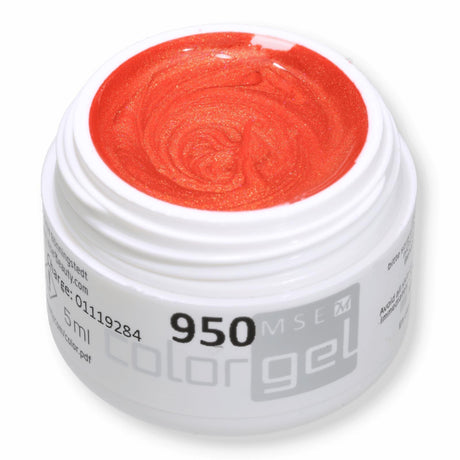 #950 EFFEKT Farbgel 5ml Orange mit Goldschimmer - MSE - The Beauty Company