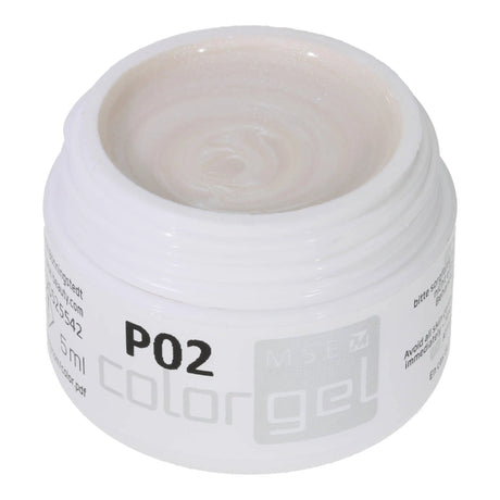#P-02 Mother of Pearl EFFEKT Color Gel 5ml Weiss - MSE - The Beauty Company