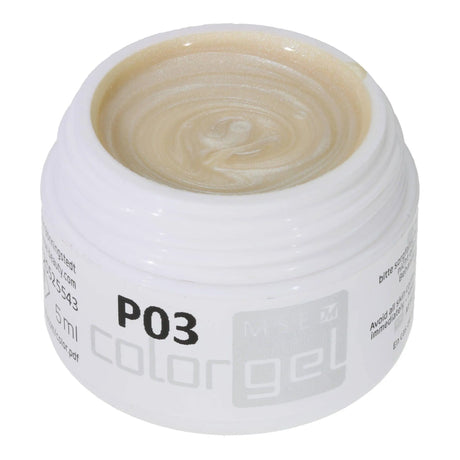 #P-03 Mother of Pearl EFFEKT Color Gel 5ml Weiss - MSE - The Beauty Company