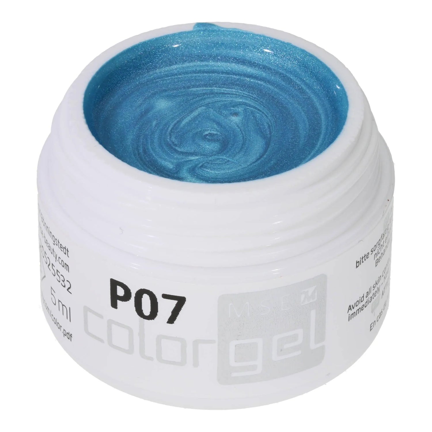 #P-07 Mother of Pearl EFFEKT Color Gel 5ml Blaugruen - MSE - The Beauty Company