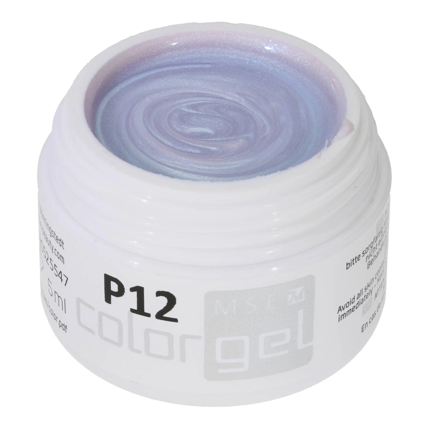 #P-12 Mother of Pearl EFFEKT Color Gel 5ml Weiss - MSE - The Beauty Company